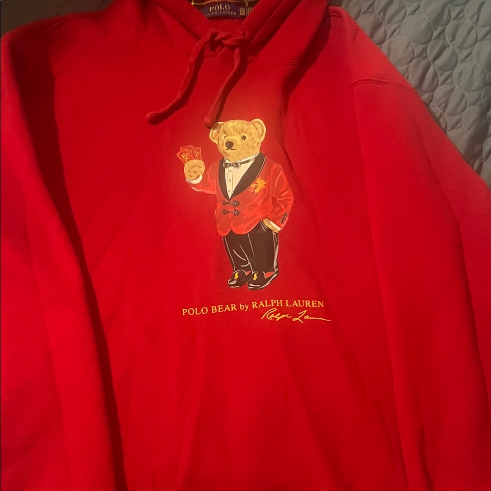 Polo by Ralph Lauren Red Bear Hoodie